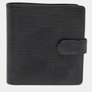مملوكة مسبقًا Louis Vuitton Porte Billets Black Epi Leather Wallet