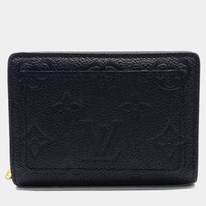 مملوكة مسبقًا Louis Vuitton Black Leather Empreinte Medium Compact Wallet