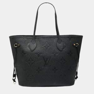 Pre Owned Louis Vuitton Monogram Empreinte Neverfull Mm Tote Bag/Shoulder Bag Noir Black Leather