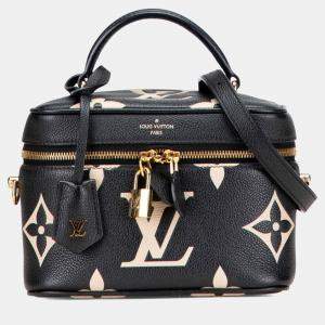 Pre Owned Louis Vuitton Monogram Empreinte Vanity Pm Bag/Shoulder Bag Black Leather