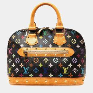 Pre Owned Louis Vuitton Black Monogram Multicolore Alma PM