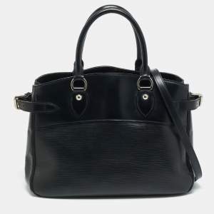 Pre Owned حقيبة لويس فيتون باسي PM جلد إيبي أسود