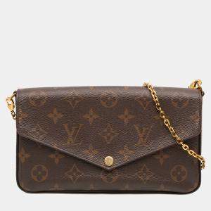 Pre Owned Louis Vuitton Brown Monogram Pochette Felicie