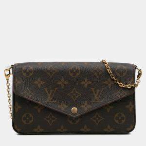 Pre Owned Louis Vuitton Brown Monogram Pochette Felicie