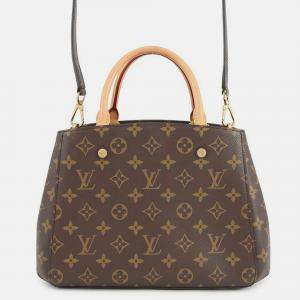Pre Owned Louis Vuitton Montaigne Bordeaux Monogram Size Bb