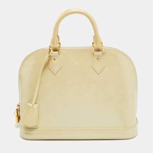 Pre Owned حقيبة لووي فيتون ألما ب م جلد إيبي معدني خوخي