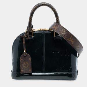 Pre Owned Louis Vuitton Blue Vernis Miroir Alma BB