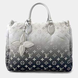 Pre Owned Louis Vuitton Monogram Nylon Tote Bag Ski On-The-Go Mm White