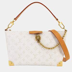 Pre Owned Louis Vuitton Monogram Heritage Bobo Trunk 2-Way Hand/Shoulder Bag Off-White