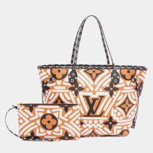 مملوكة مسبقًا Louis Vuitton Neverfull Mm Tote Bag Coated Canvas Monogram Giant Brown Multicolor