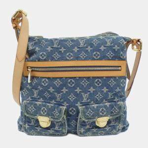 Pre Owned Louis Vuitton Monogram Denim Baggy Gm Shoulder Bag