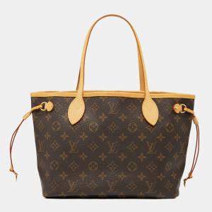 مملوكة مسبقًا Louis Vuitton Brown Monogram Neverfull PM