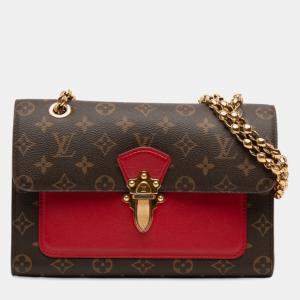 Pre Owned Louis Vuitton Brown Red Monogram Victoire