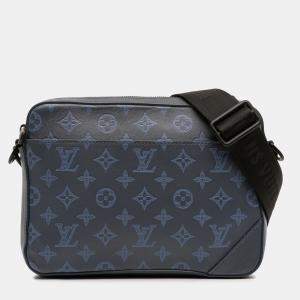مملوكة مسبقًا Louis Vuitton Blue Monogram Shadow Duo Messenger