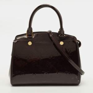 Pre Owned Louis Vuitton Brea NM PM Amarante Monogram Vernis Bag