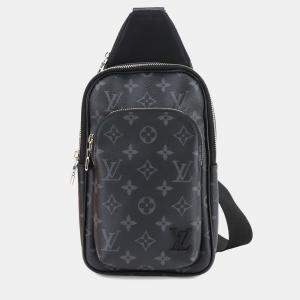 مملوكة مسبقًا Louis Vuitton Avenue Sling Bag Black Monogram Eclipse Canvas Crossbody Bag