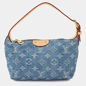 مملوكة مسبقًا Louis Vuitton Hills Pochette Blue Monogram Denim Handbag