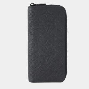 مملوكة مسبقًا Louis Vuitton Zippy Wallet Vertical Black Monogram Taurillon Leather Wallet