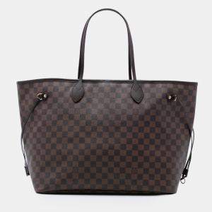 Pre Owned Louis Vuitton Brown Damier Ebene Neverfull GM