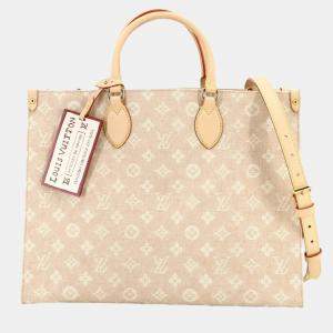 مملوكة مسبقًا Louis Vuitton Travel With On The Go Organizer Tote Shoulder Bag Beige