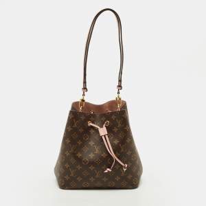 Pre Owned Louis Vuitton NeoNoe Rose Poudre Monogram Canvas Bucket Bag