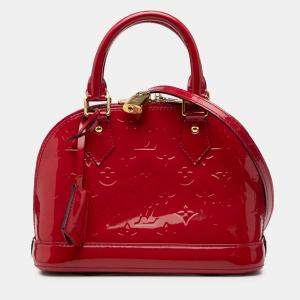 مملوكة مسبقًا Louis Vuitton Red Monogram Vernis Alma BB