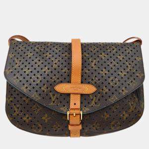 Pre Owned Louis Vuitton Monogram Perforated Saumur 30 Monogram Canvas Shoulder Bag