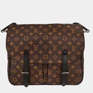 Pre Owned Louis Vuitton Monogram Macassar Christopher Shoulder Bag