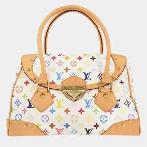 مملوكة مسبقًا Louis Vuitton White Multicolor Beverly Gm Handbag