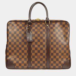 Pre Owned Louis Vuitton Damier Porte Documents Voyage Handbag