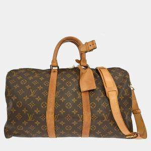 مملوكة مسبقًا Louis Vuitton Keepall Bandouliere 45 Handbag Monogram
