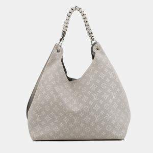 Pre Owned Louis Vuitton Tote Bag Monogram Mahina Carmel