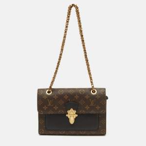 مملوكة مسبقًا Louis Vuitton Victoire Black Monogram Canvas and Leather Shoulder Bag