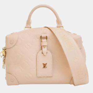 Pre Owned Louis Vuitton White Monogram Empreinte Petite Malle Souple