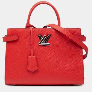 Pre Owned Louis Vuitton Red Epi Twist Tote