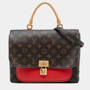 Pre Owned Louis Vuitton Brown/Red Monogram Marignan