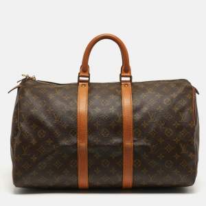 Pre Owned Louis Vuitton Keepall 45 Monogram Canvas Duffel Bag
