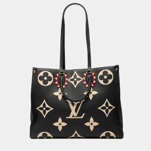 Pre Owned Louis Vuitton Black Monogram Empreinte Giant Crafty Onthego GM