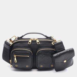 مملوكة مسبقًا Louis Vuitton Utility Crossbody Shoulder Bag Leather Black