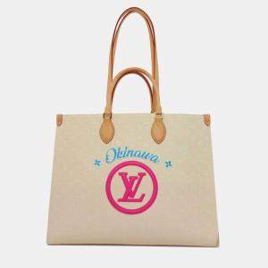 Pre Owned Louis Vuitton On The Go Gm Okinawa Limited Edition Canvas Tote Bag