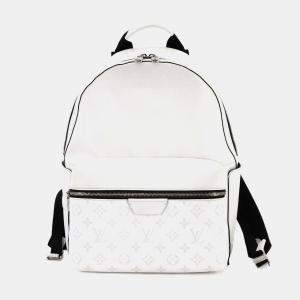 Pre Owned Louis Vuitton Taiga Rama Discovery Backpack Pm Leather Optic White