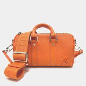مملوكة مسبقًا Louis Vuitton Aerogram Keepall Xs 2-Way Shoulder Bag Leather Orange