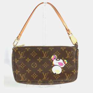 مملوكة مسبقًا Louis Vuitton Monogram Panda Pochette Shoulder Bag Canvas Brown