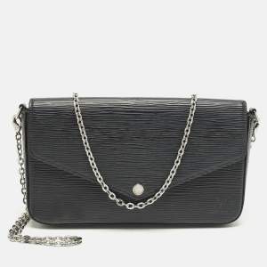 مملوكة مسبقًا Louis Vuitton Black Epi Leather Pochette Felicie Bag