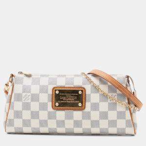 مملوكة مسبقًا Louis Vuitton White Damier Azur Eva