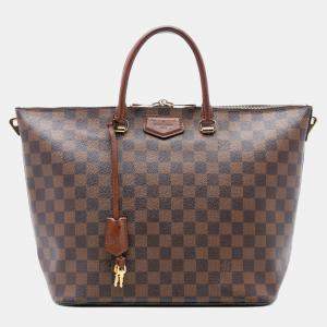 Pre Owned Louis Vuitton Brown Damier Ebene Belmont MM