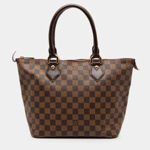 Pre Owned Louis Vuitton Brown Damier Ebene Saleya PM