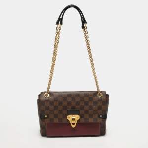 Pre Owned Louis Vuitton Vavin PM Bordeaux Damier Ebene Canvas Bag