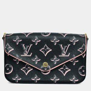 Pre Owned Louis Vuitton 2022 Black/Pink Monogram 'Fall For You' Felicie Go Pochette