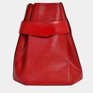 Pre Owned Louis Vuitton 1996 Red Epi Leather 'Sac d'Epaule' Shoulder Bag